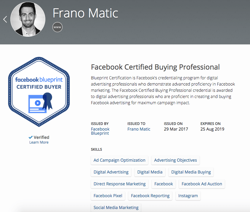 Facebook ads certification Facebook ads certification